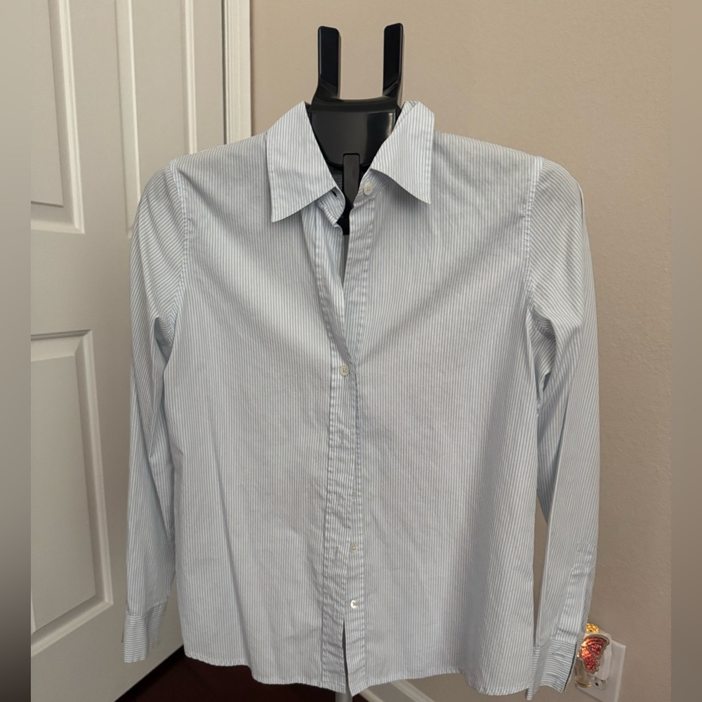 Banana Republic Light Blue Striped Shirt